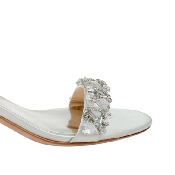 Worn Once - Badgley Mischka Tanessa Heeled Sandal, Soft Blue 9.5 - Picture 4 of 7